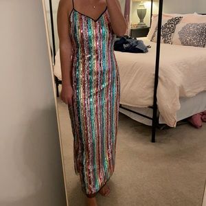 Anthropologie sequin tank dress